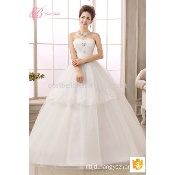 White bridal new design off-shoulder ball gown princess wedding dress